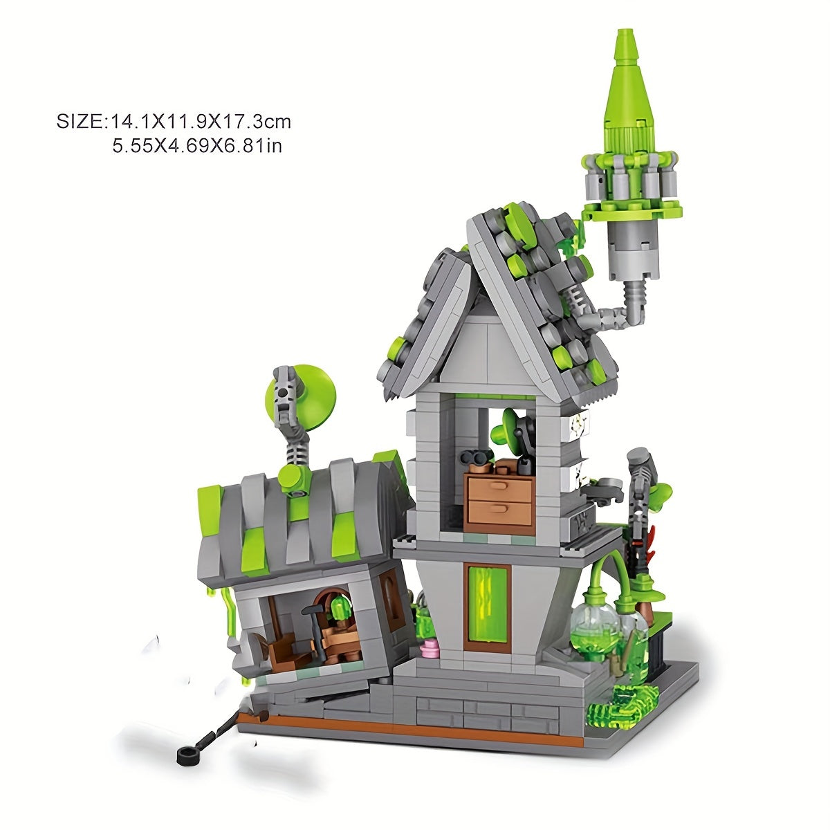 Halloween Wild Zombie Hut Mini Building Blocks-1