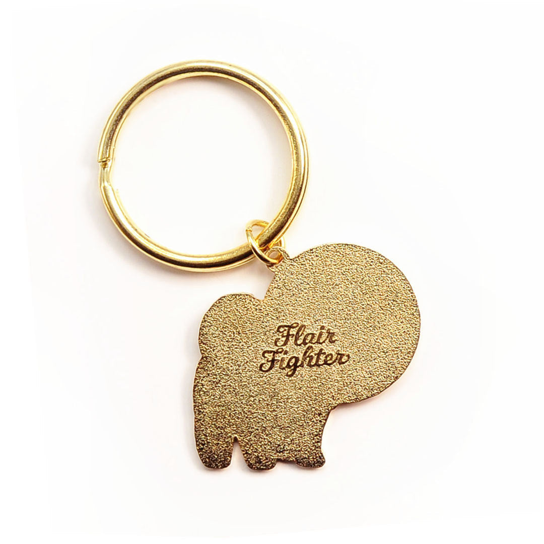 Space Dog Husky Enamel Keychain-4