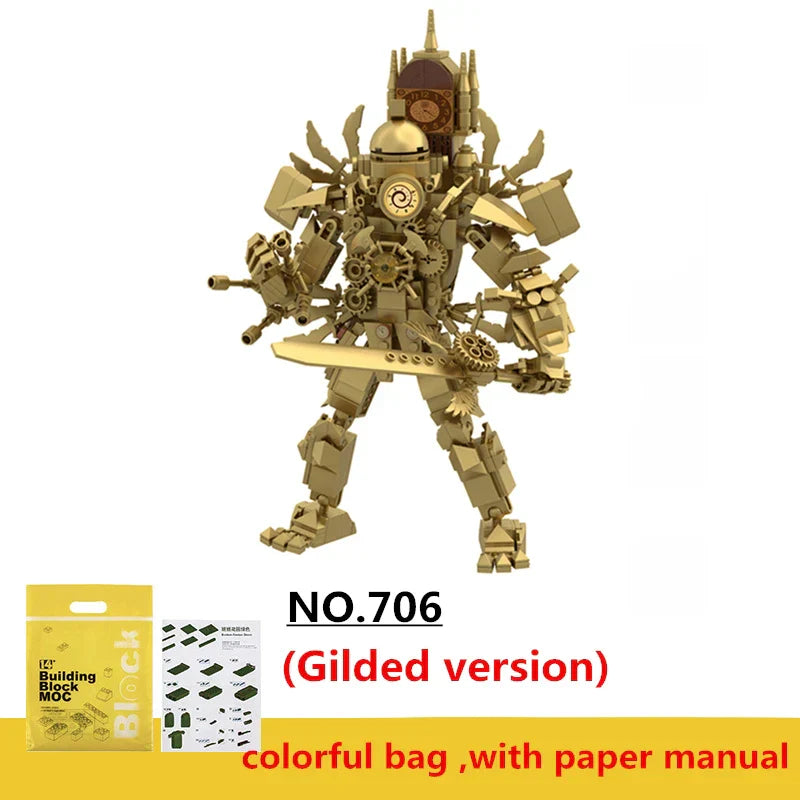Skibidi Toilet Titan Clock Man Building Block Set-1