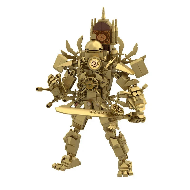 Skibidi Toilet Titan Clock Man Building Block Set-0
