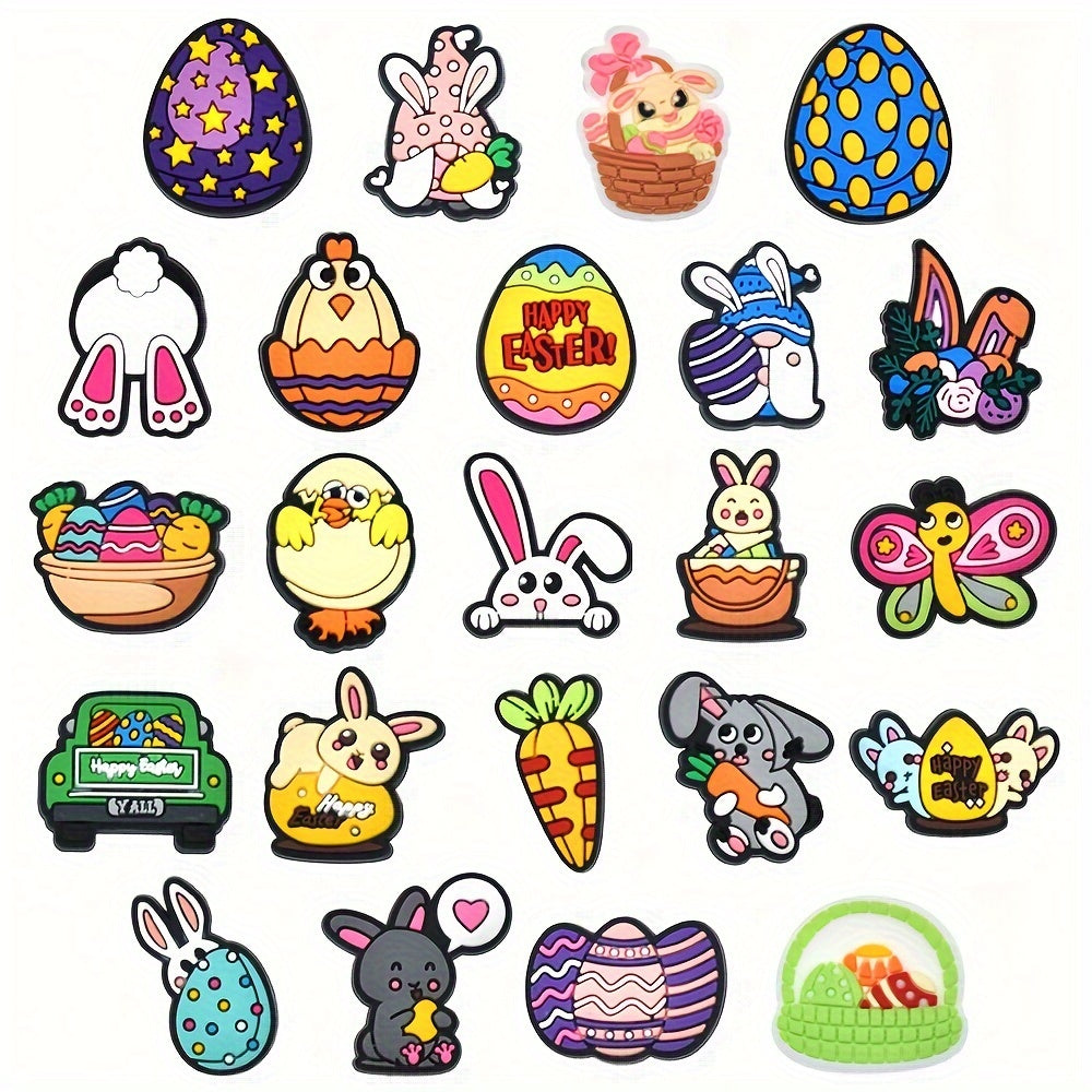Easter Bunny Shoe Charms Set (23pcs)-2