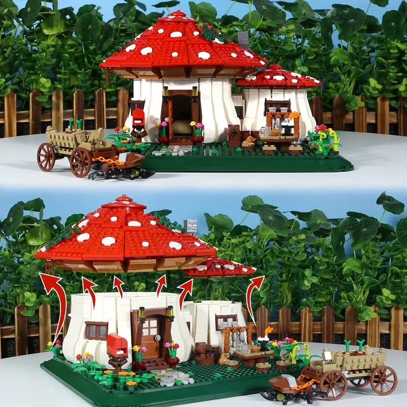 Mushroom House Building Blocks-1