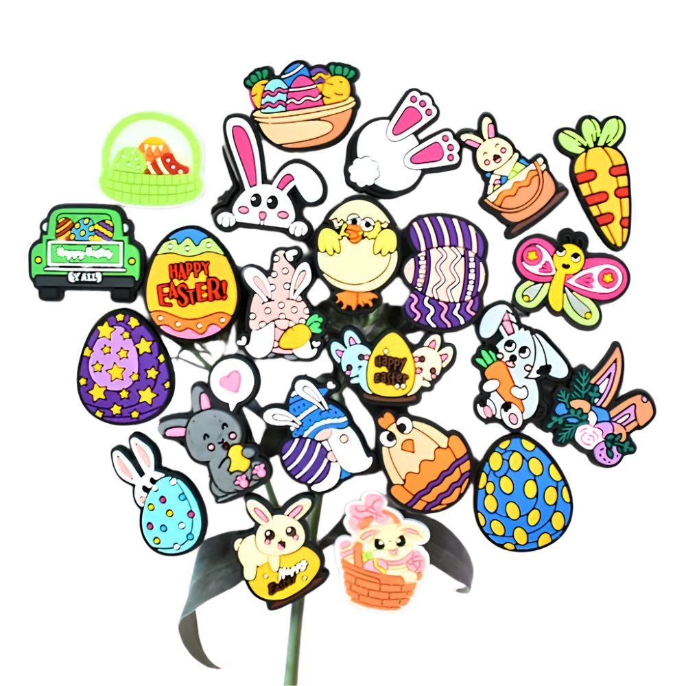 Easter Bunny Shoe Charms Set (23pcs)-0