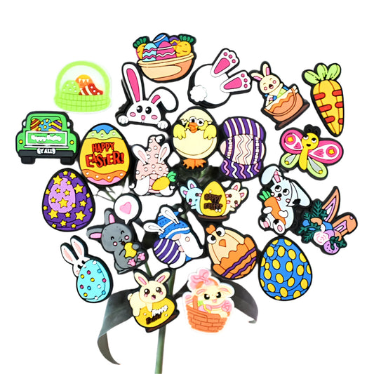 Easter Bunny Shoe Charms Set (23pcs)-0