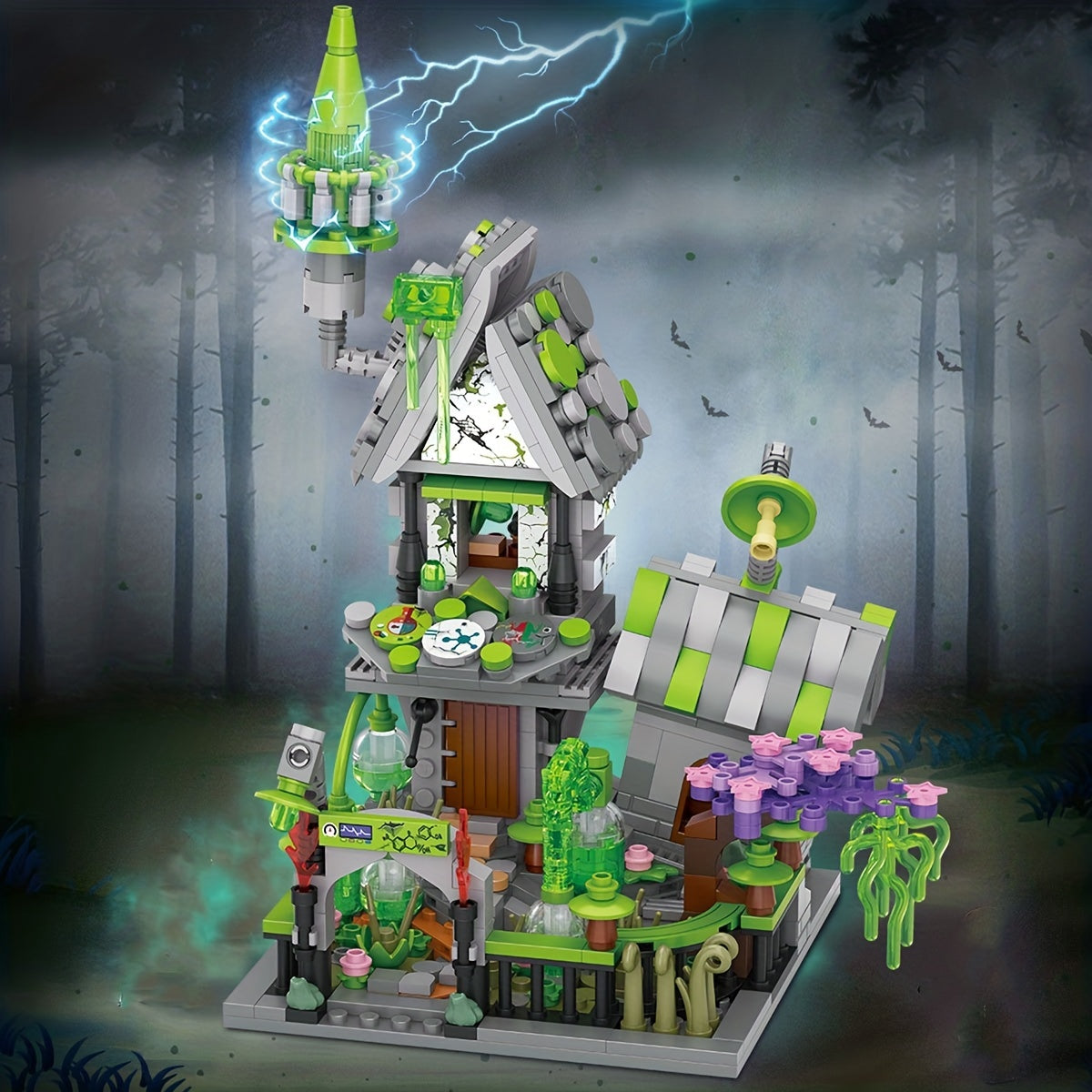 Halloween Wild Zombie Hut Mini Building Blocks-2
