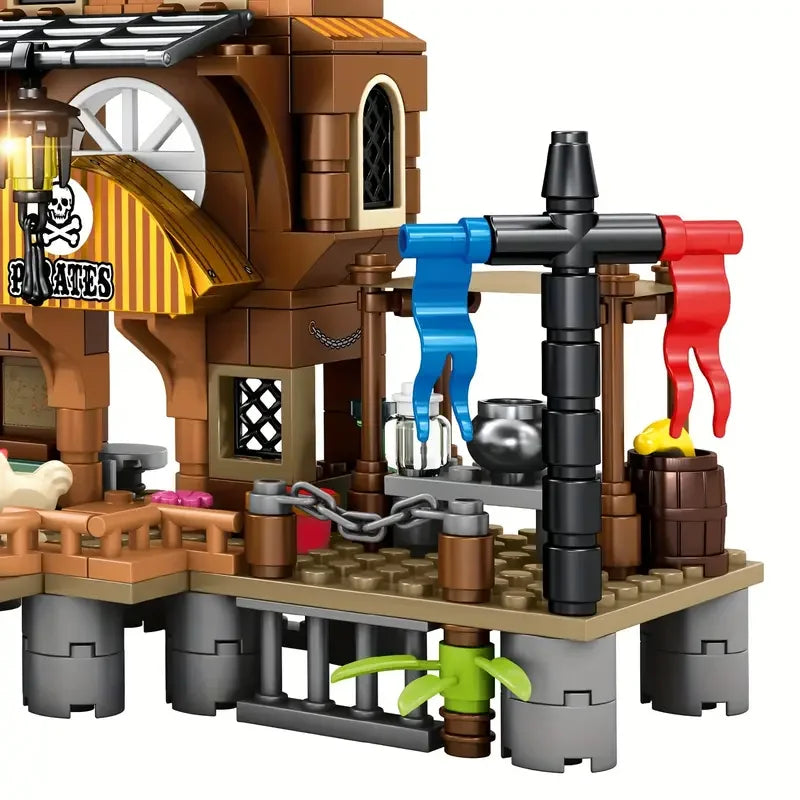 Pirate Island Fortress Building Blocks Set for Kids (675 pcs)-4