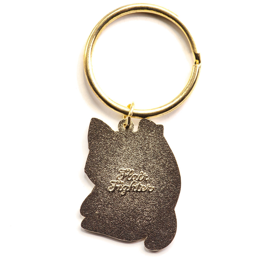 Angry Cat Enamel Keychain-4