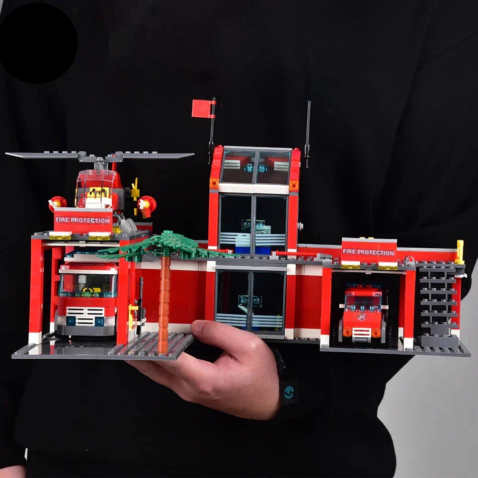 Fire Station Building Blocks Set for Kids (756pcs)-4
