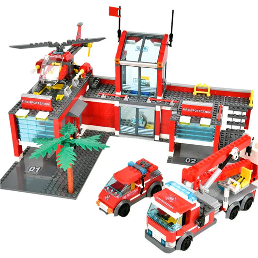 Fire Station Building Blocks Set for Kids (756pcs)-0