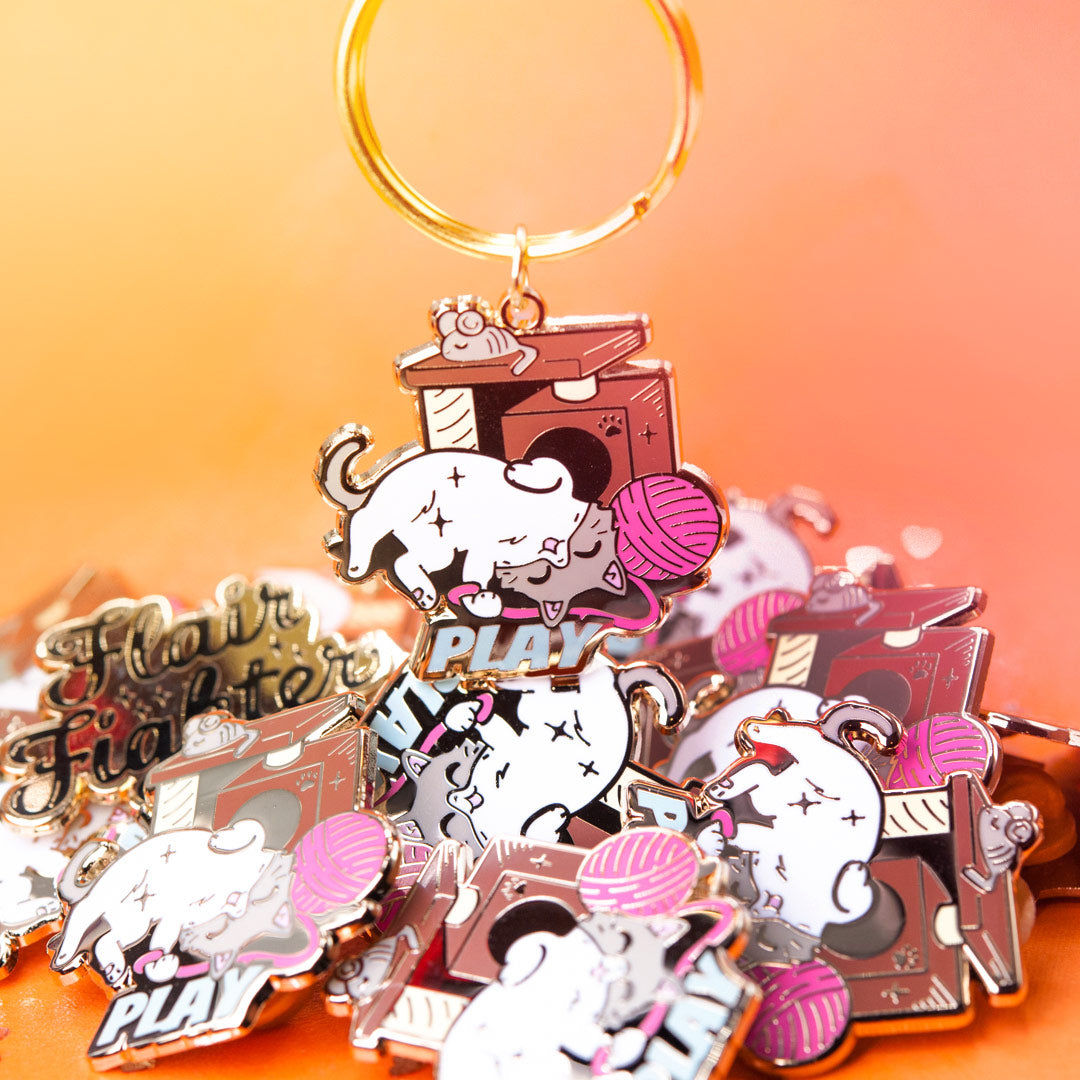 PLAY (Ragdoll Cat) Keychain-1