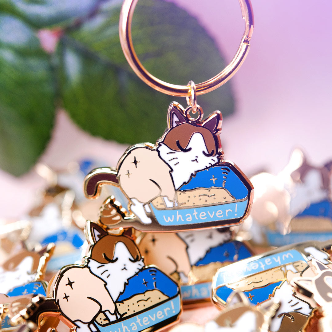 Whatever (Snowshoe Cat) Keychain-1
