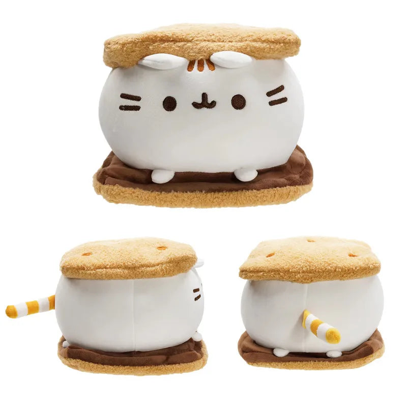 Valentines Cookie Fat Cat Plush Pillow-0