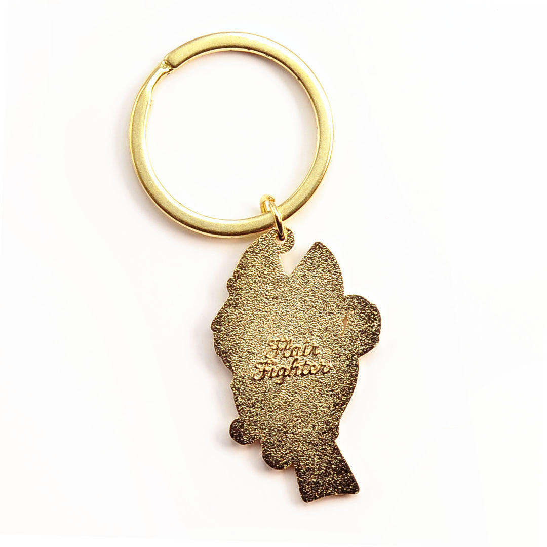 Stubborn Husky Enamel Keychain-4