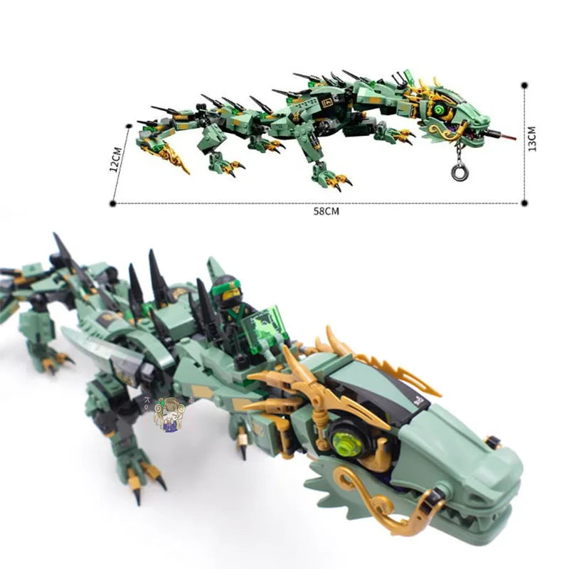 Ninja Mecha Dragon Building Blocks for Kids-0