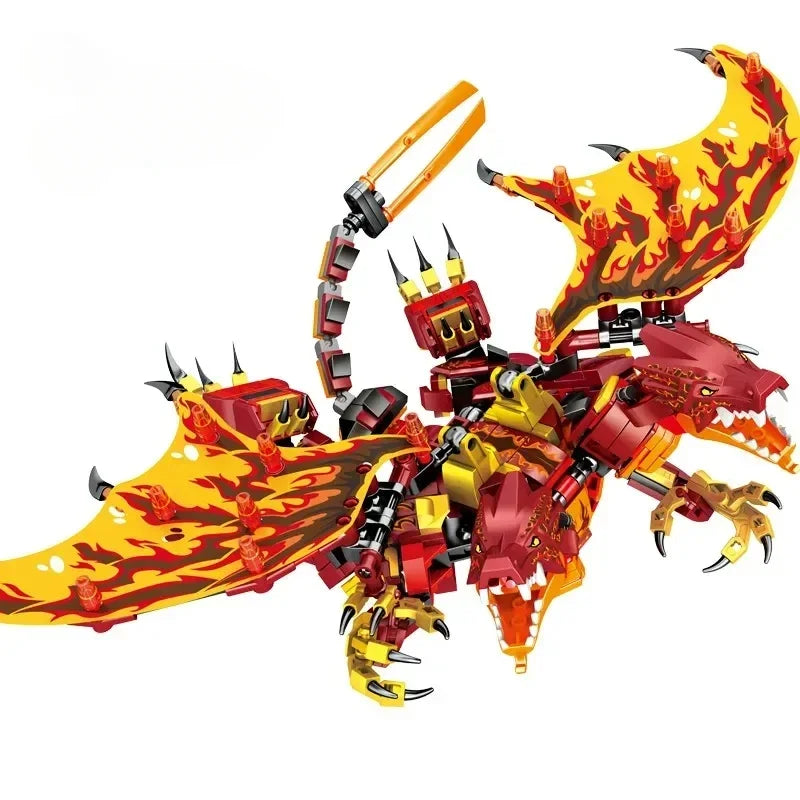 Double Headed Dragon Building Blocks Set (718 Pieces)-0