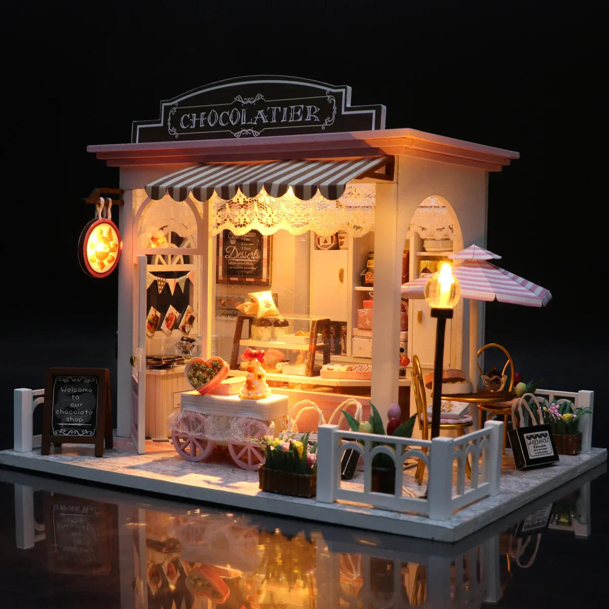 DIY 3D Shop Puzzle Mini House Assembly Kit-1