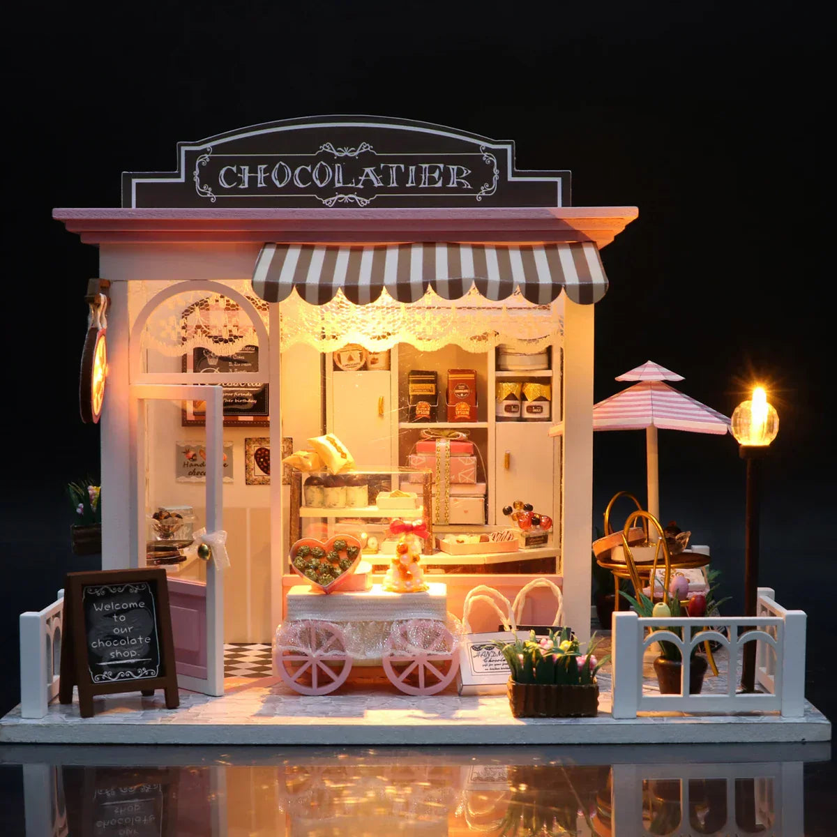 DIY 3D Shop Puzzle Mini House Assembly Kit-3
