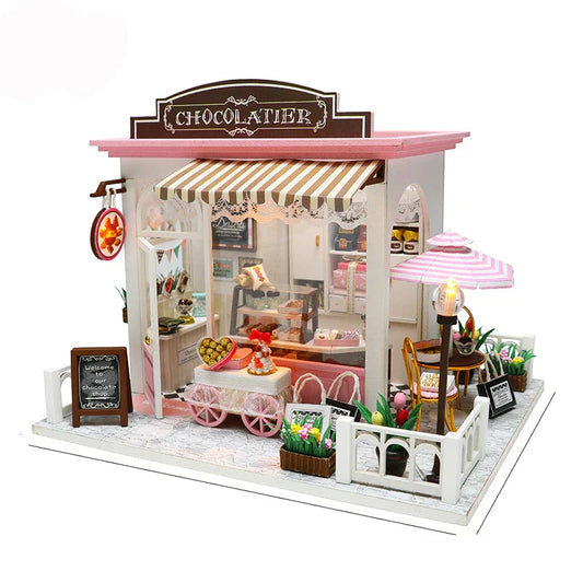 DIY 3D Shop Puzzle Mini House Assembly Kit-0