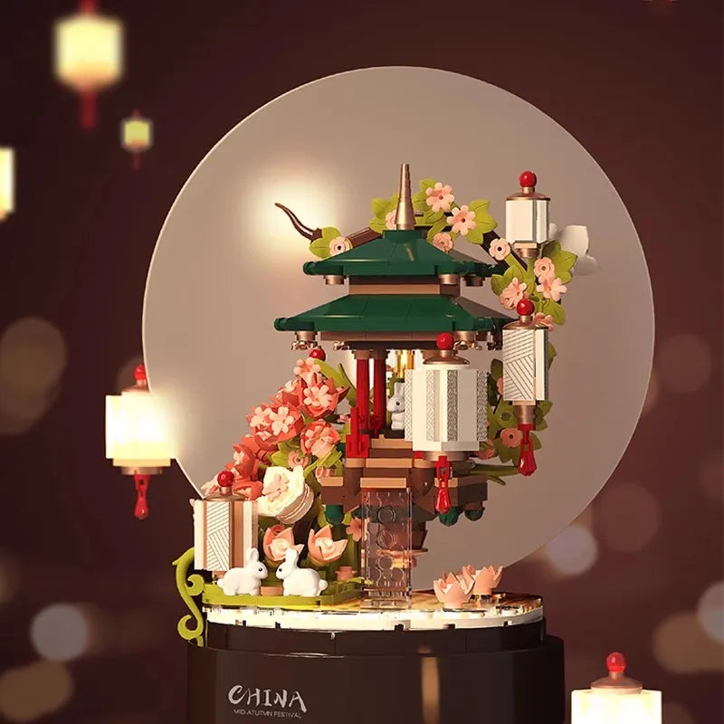 Flower Music Box Mini Building Blocks-1