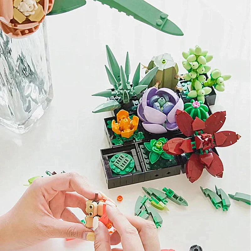 771 PCS 9in1 Succulents Bonsai Building Blocks-4
