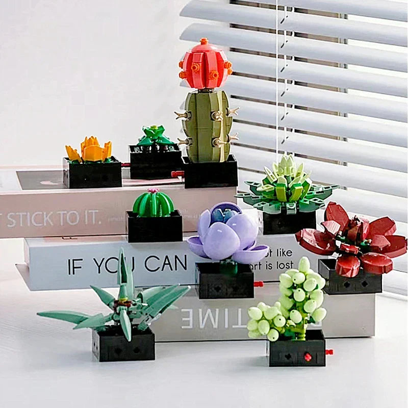 771 PCS 9in1 Succulents Bonsai Building Blocks-3