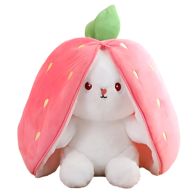 Transforming Rabbit Pillow Strawberry Plush Toy-0