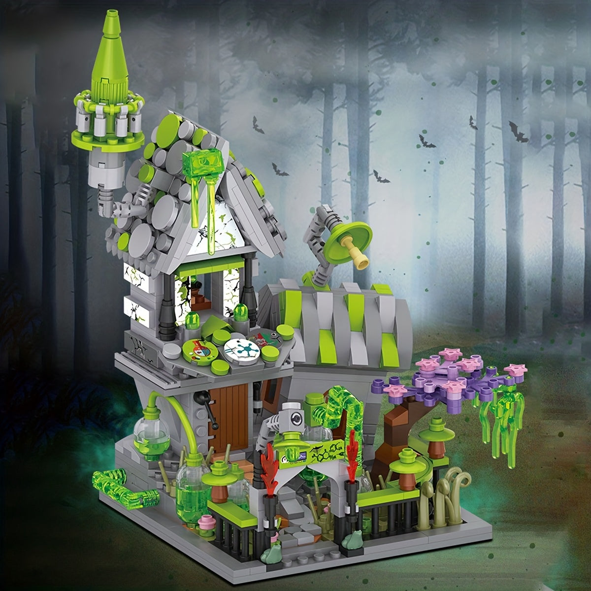 Halloween Wild Zombie Hut Mini Building Blocks-4