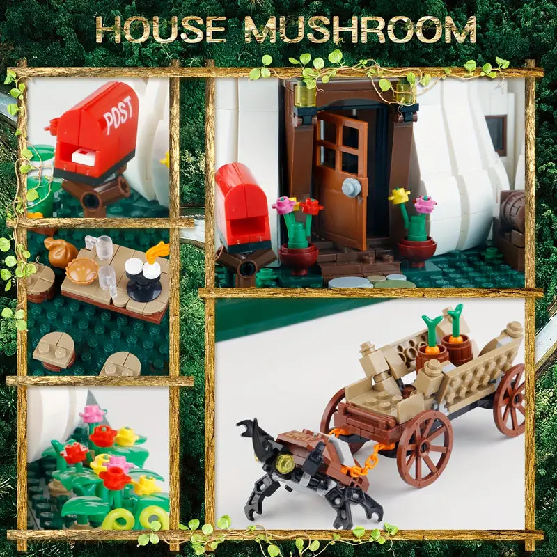 Mushroom House Building Blocks-3