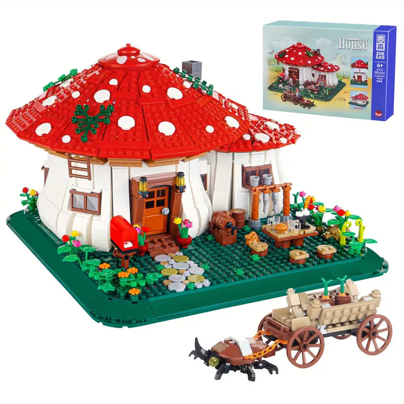 Mushroom House Building Blocks-0