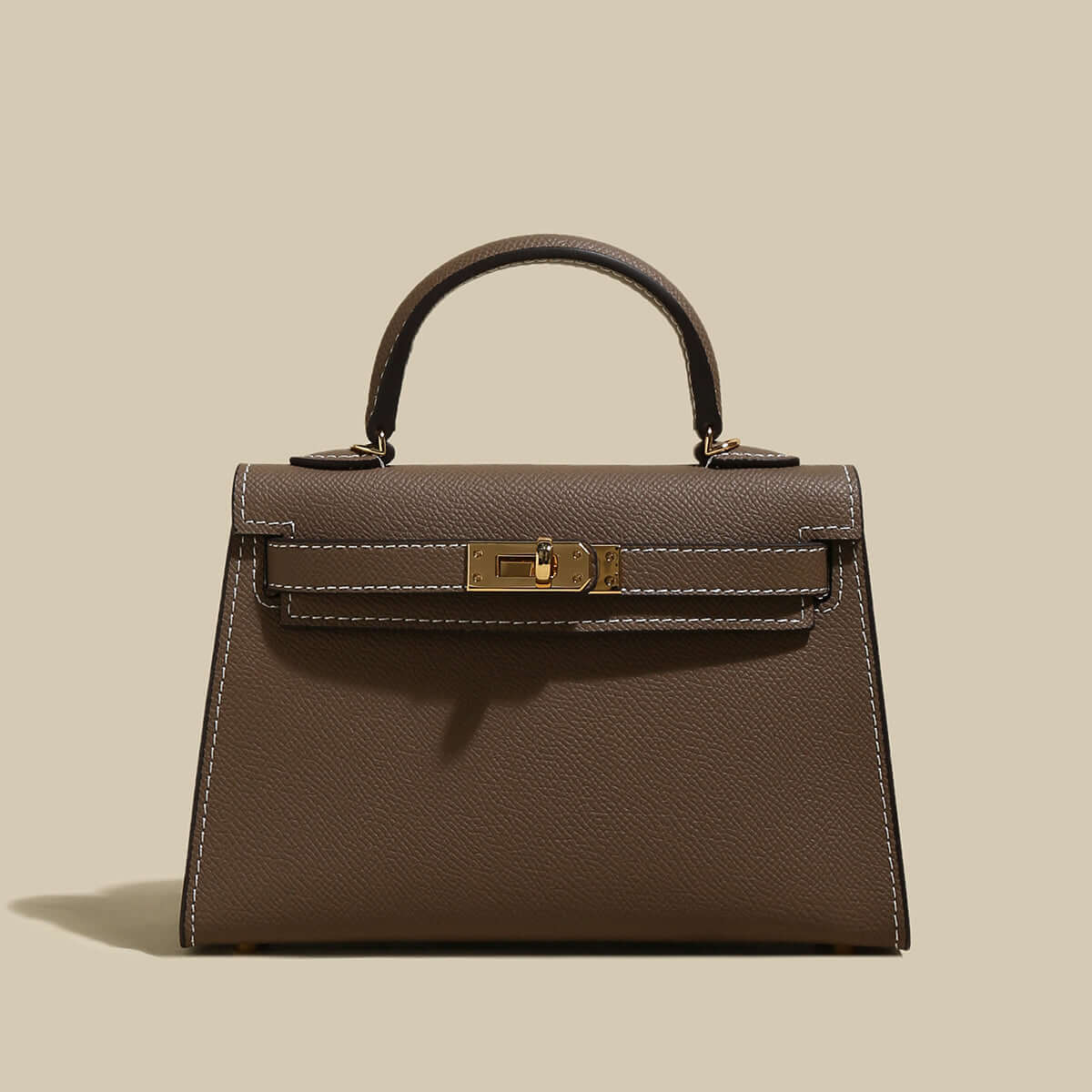 Classic Top-Handle Leather Bag-5