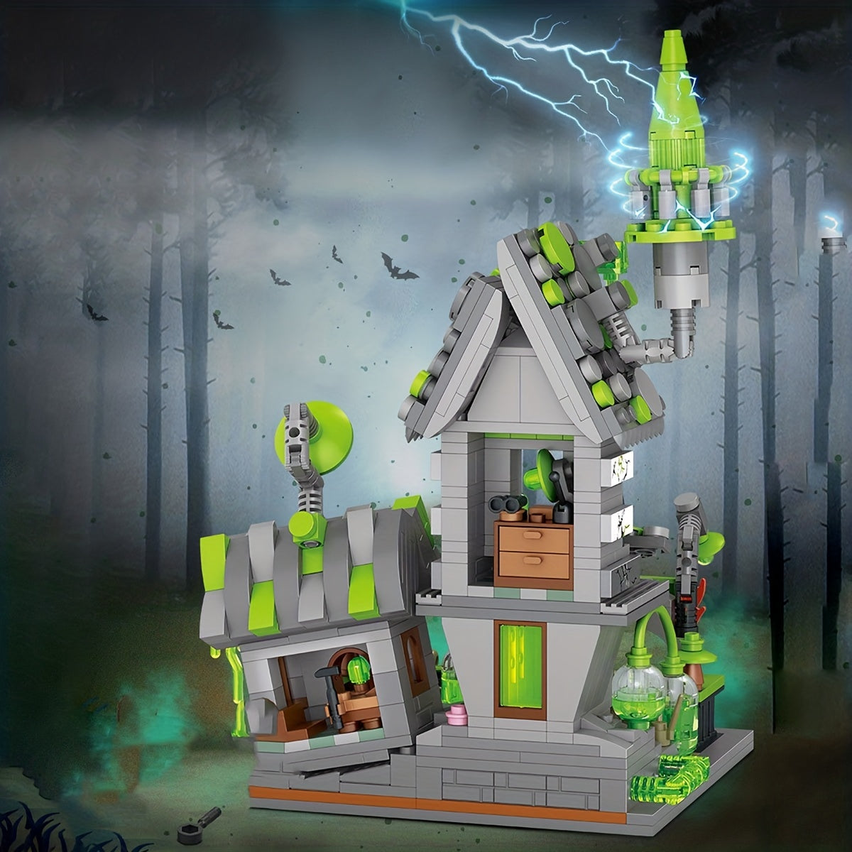 Halloween Wild Zombie Hut Mini Building Blocks-3
