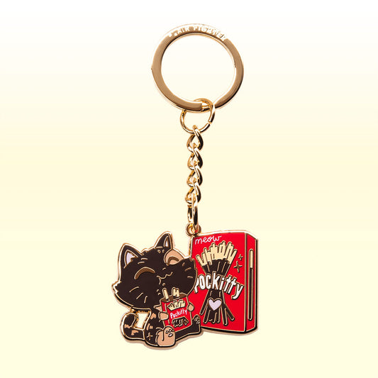 Pockitty Cat Enamel Keychain-0