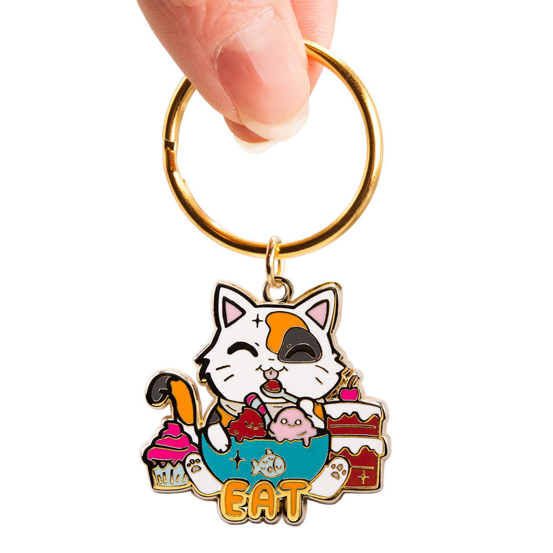 EAT (Calico Cat) Keychain-2