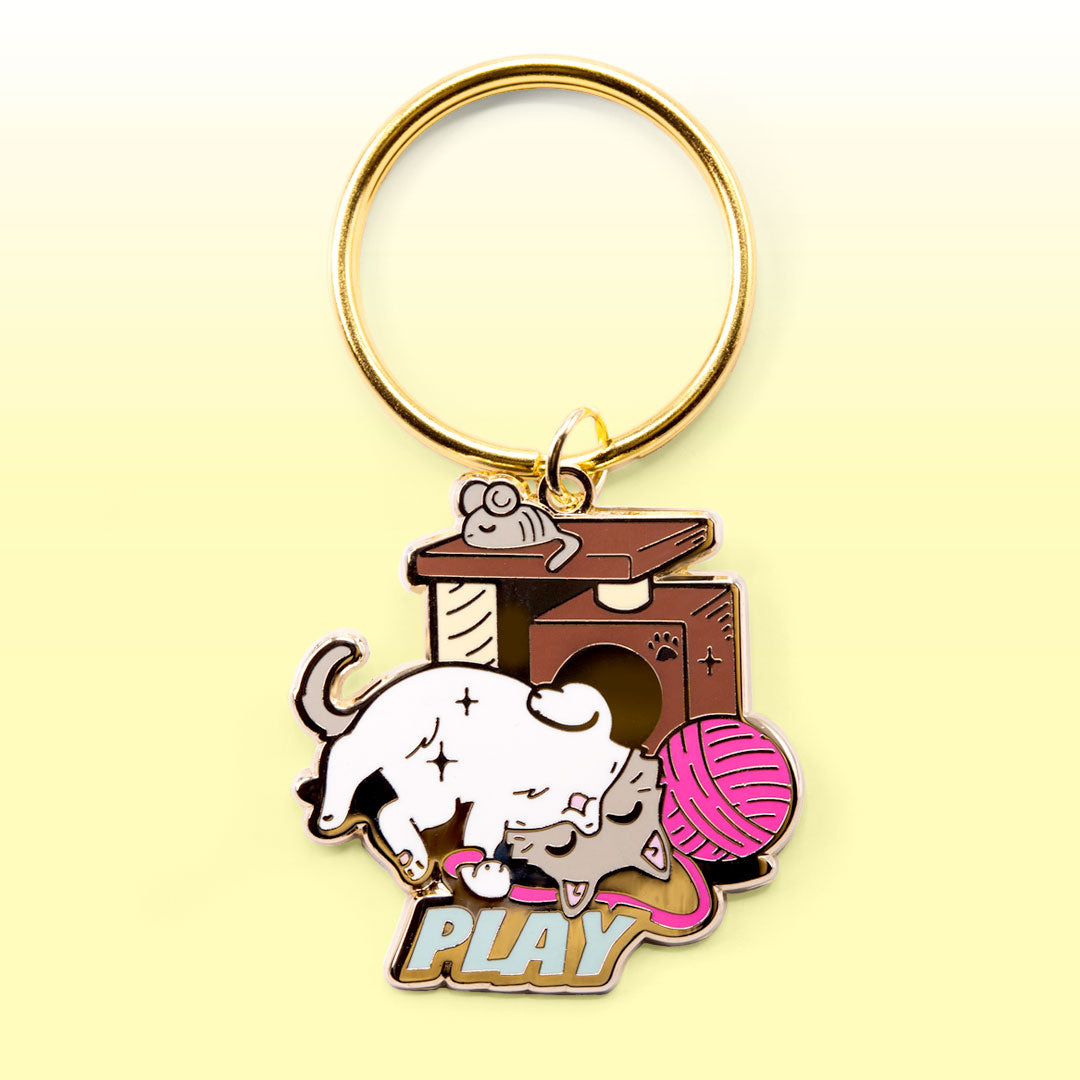 PLAY (Ragdoll Cat) Keychain-0