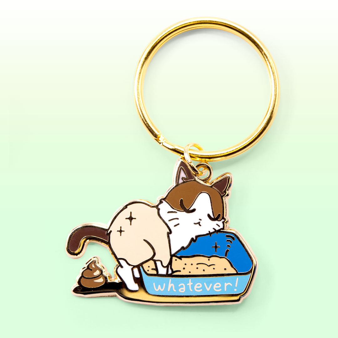 Whatever (Snowshoe Cat) Keychain-0