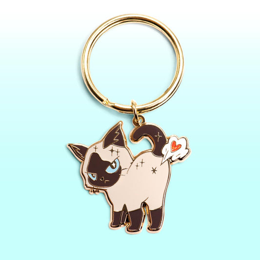 Cat Fart Enamel Keychain-0