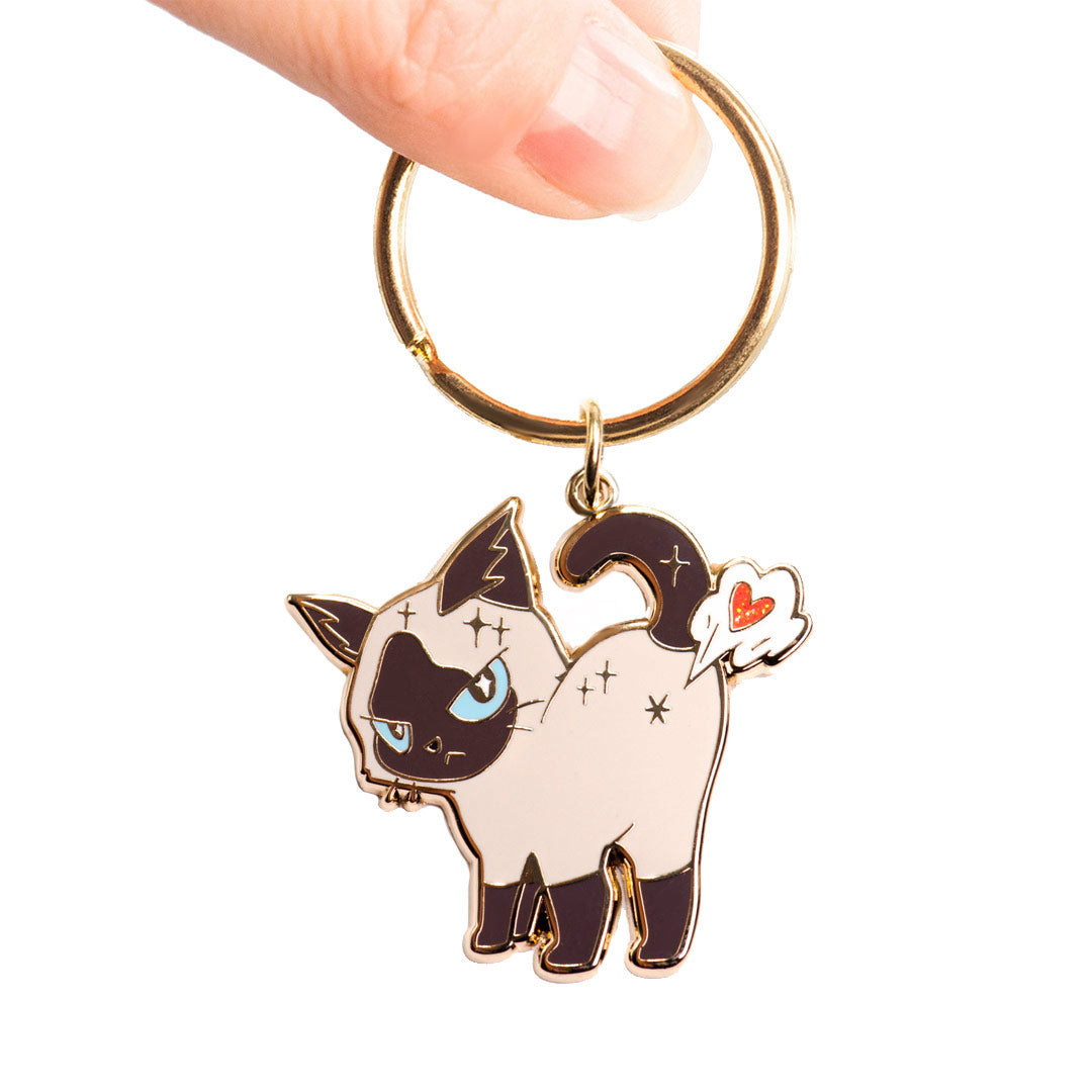 Cat Fart Enamel Keychain-2