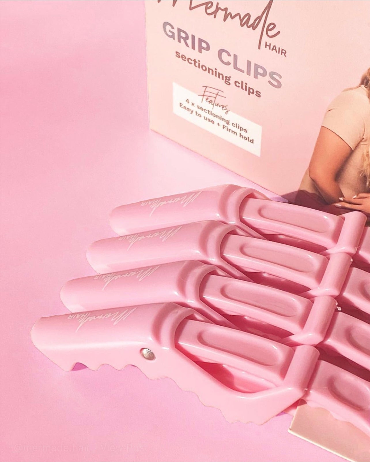 Mermade Grip Clips - Pink-2