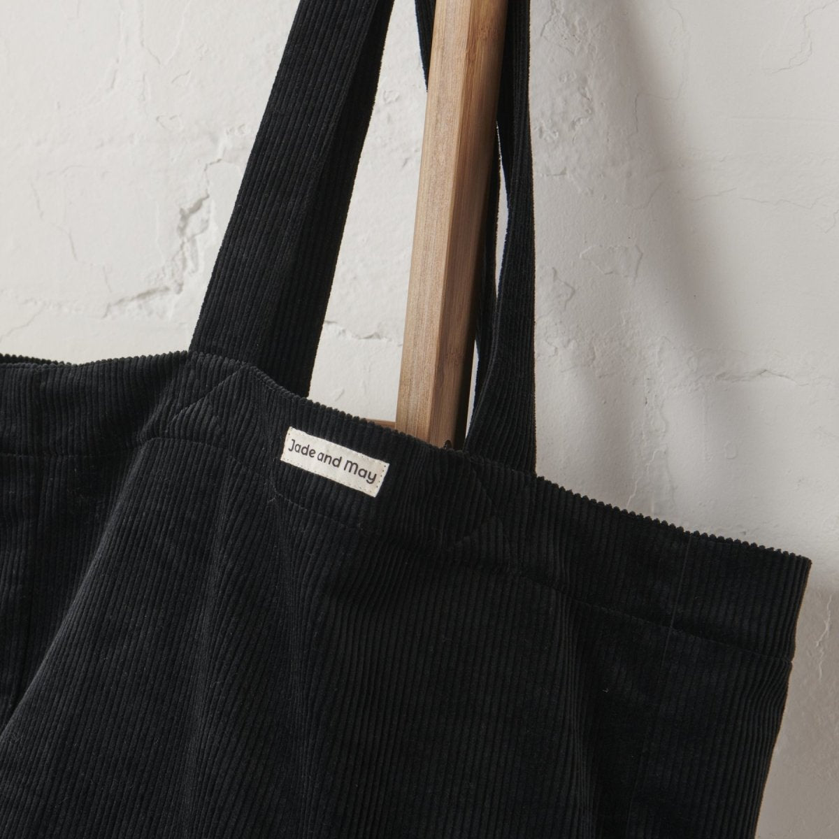 Cord Tote Bag in Black-0