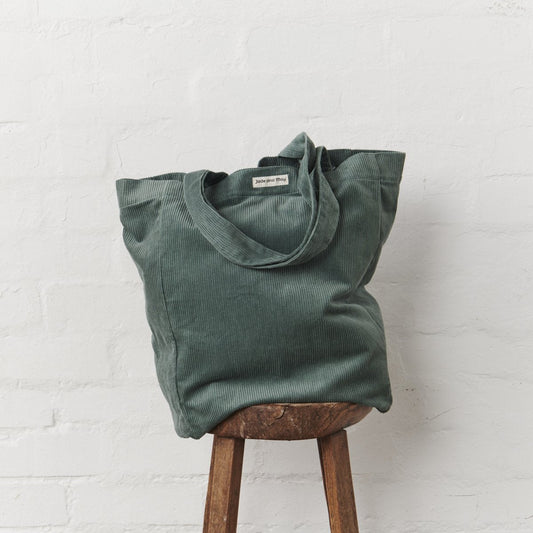 Cord Tote Bag - Sage Green-0