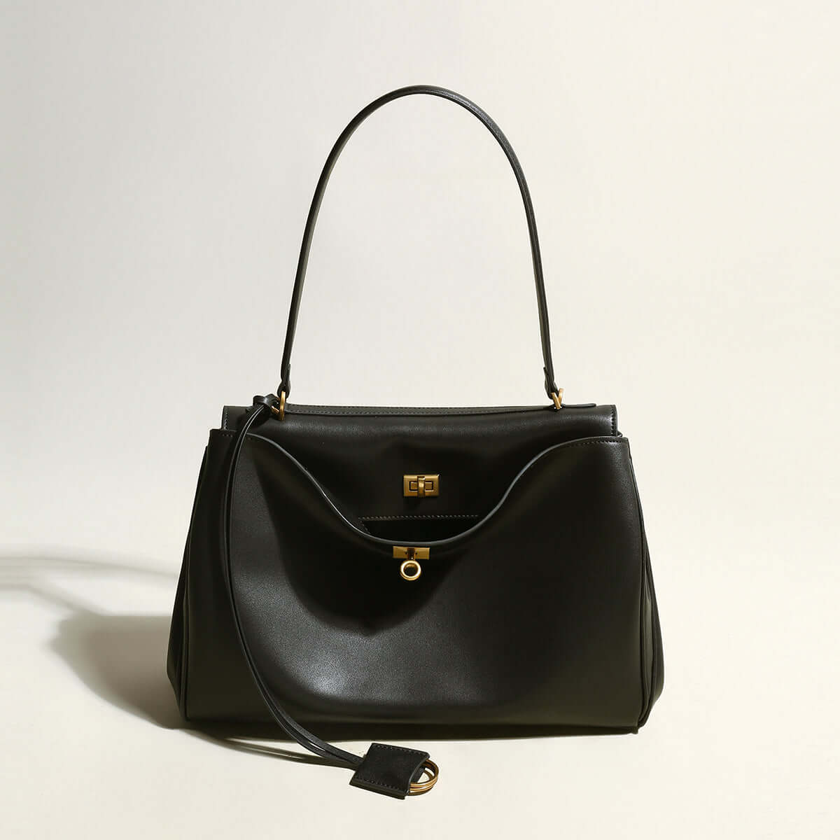 Utilitarian Black Satchel-1