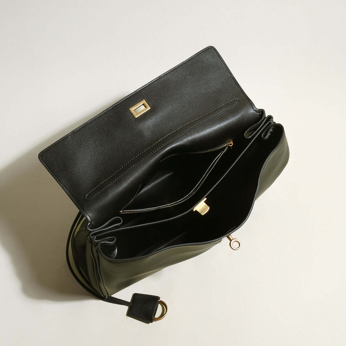 Utilitarian Black Satchel-4